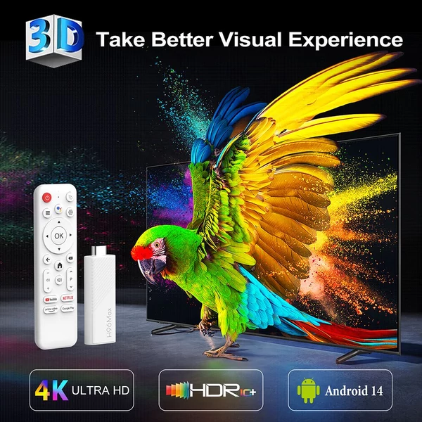 H96 Max H313 Android 14 TV Stick, 2GB/16GB, Quad-Core, 4K UHD, WiFi 6, Chromecast, HDMI, USB – Okos TV médialejátszó