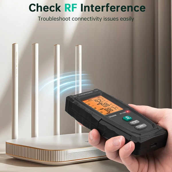 ERICKHILL RT-100S 3 az 1-ben újratölthető EMF mérő – EMF/EF/RF detektor szellemkutatáshoz, otthoni ellenőrzéshez, adatnaplózáshoz