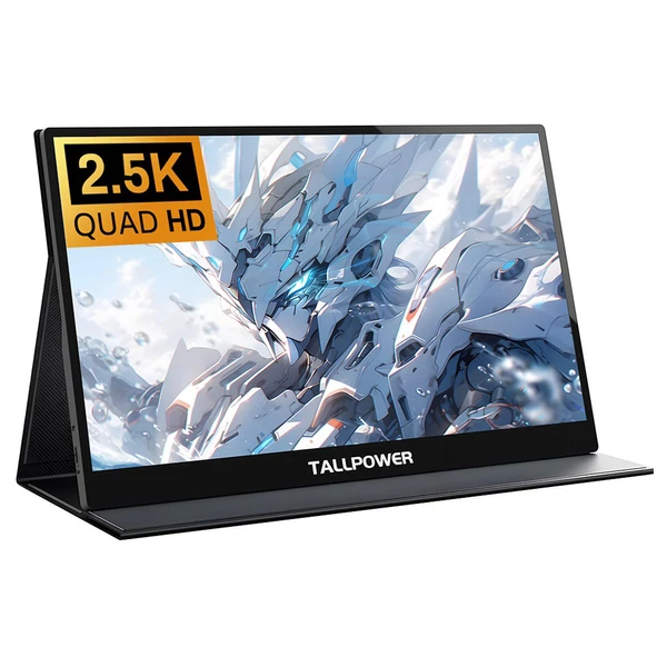 TALLPOWER JH01 15.6" hordozható monitor, Full HD 1080p kijelző, 60Hz, 100% sRGB, Type-C és HDMI csatlakozó