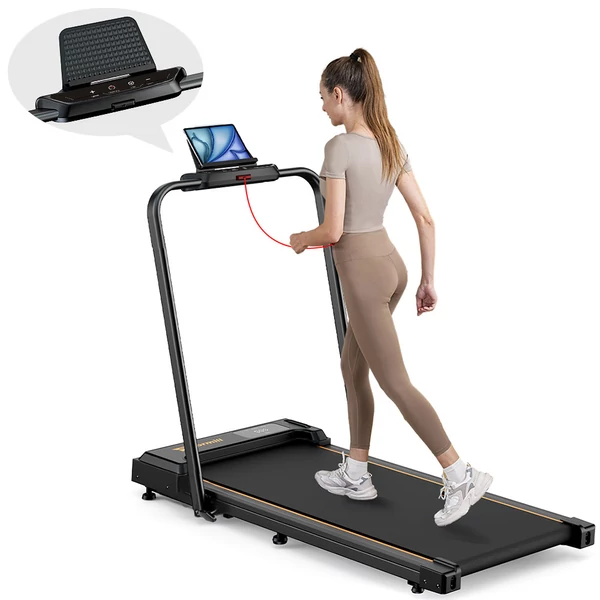 Formill FT-51 2 az 1-ben összecsukható futópad LED kijelzővel, 2.5 LE motorral, távirányítóval, 10 km/h sebességig, otthonra és irodába, max 120 kg