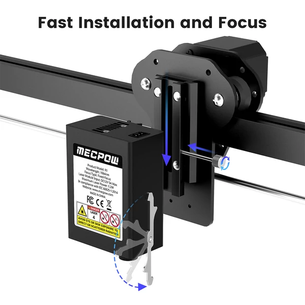 Mecpow R1 1064nm 1.2W infravörös lézermodul M1 / X3 sorozatú lézergravírozóhoz