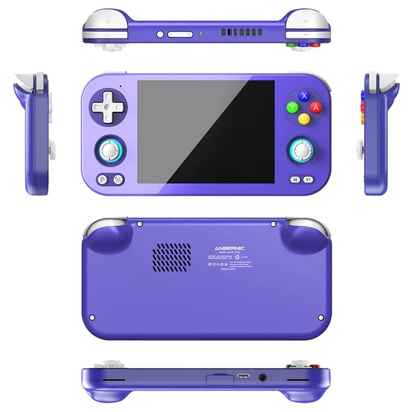 ANBERNIC RG476H kézi játékkonzol, 4.7" 120Hz kijelző, 256GB kártya 8200 játékkal, PS2/Wii/3DS/PSP/PS1/N64 támogatással - Indigó