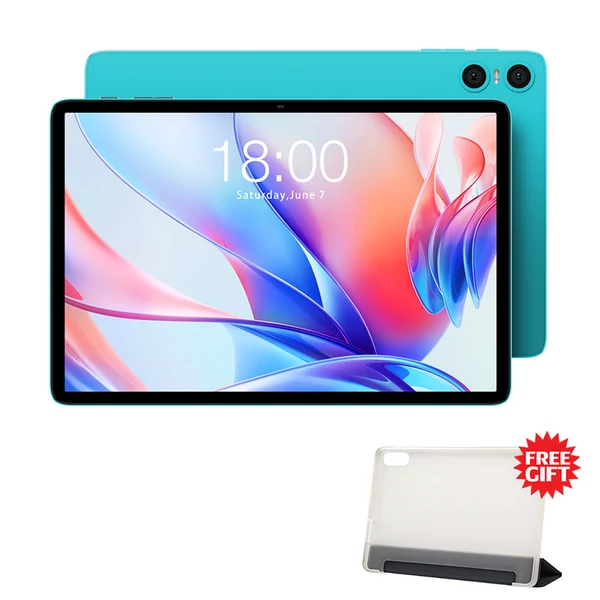 Teclast P30 10.1" tablet, Android 14, 12GB RAM, 128GB tárhely, HD IPS kijelző, WiFi 6, sztereó hangszóró, kamera, Type-C, Bluetooth