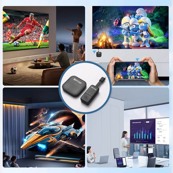 ETOE vezeték nélküli HDMI adó-vevő készlet – AirPlay & Miracast, Plug&Play, 1080p→4K felskálázás, alacsony késleltetés, 50 m hatótáv