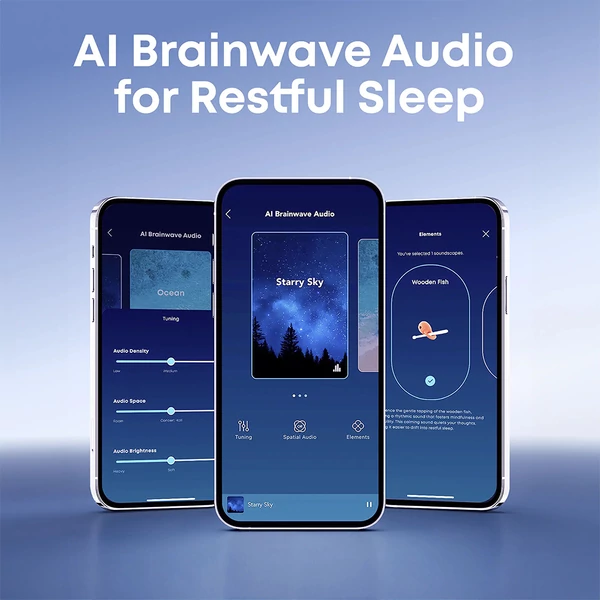 Anker Soundcore Sleep A30 zajszűrős alvó fülhallgató, 45 óra üzemidő, AI agyhullám hangzás, app vezérlés
