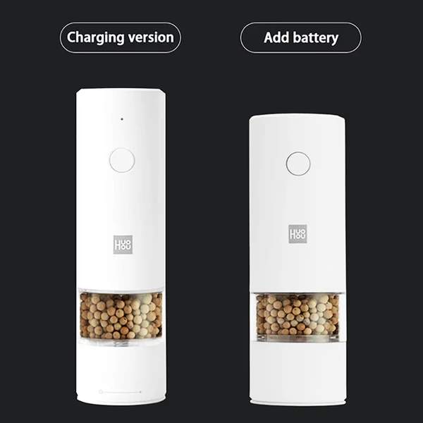 Xiaomi Huohou Elektromos Só- és Borsőrlő (Töltős), Kerámia őrlőbetét - Fekete