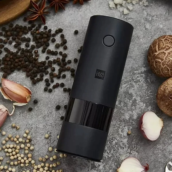 Xiaomi Huohou Elektromos Só- és Borsőrlő (Töltős), Kerámia őrlőbetét - Fekete