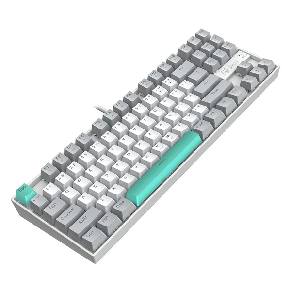 3inuS 87 gombos, 5 az 1-ben mechanikus billentyűzet USB‑C hubbal, hot‑swappolható, Mac/Windows kompatibilis –  Barna billentyűkkel