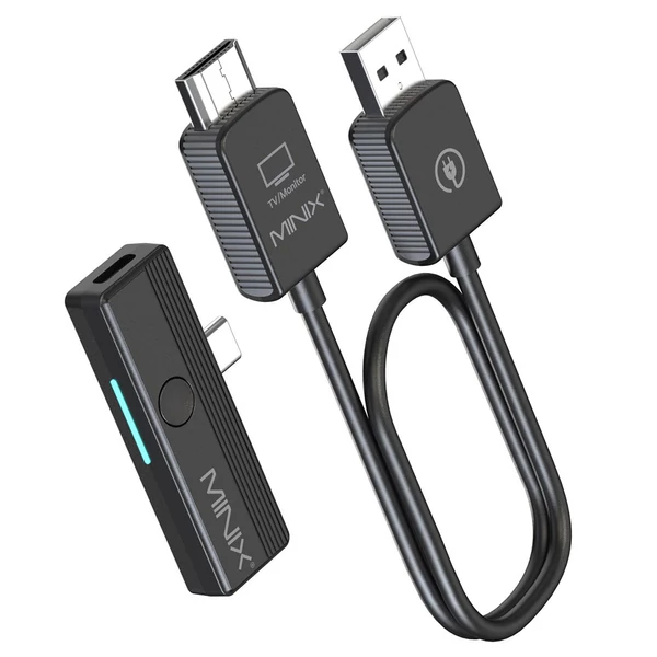 MINIX C1 Plus vezeték nélküli USB-C–HDMI adapter, 50m hatótáv, Plug & Play
