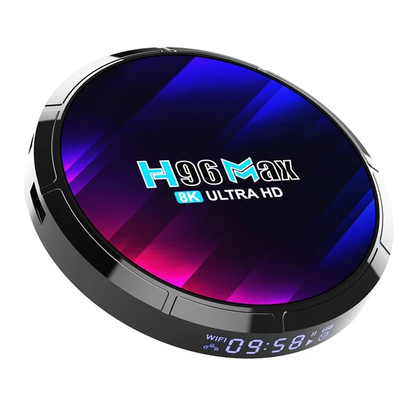 H96 Max RK3528 TV Box, Android 13 médialejátszó, 4GB RAM 32GB tárhely, 8K kimenet, WiFi 6, négymagos Cortex A53