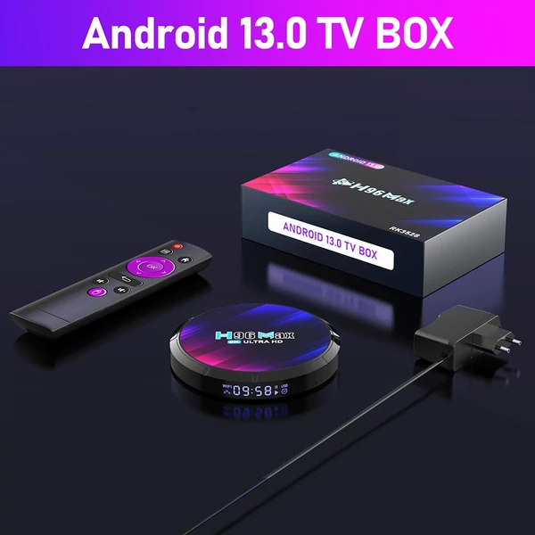 H96 Max RK3528 TV Box, Android 13 médialejátszó, 4GB RAM 32GB tárhely, 8K kimenet, WiFi 6, négymagos Cortex A53