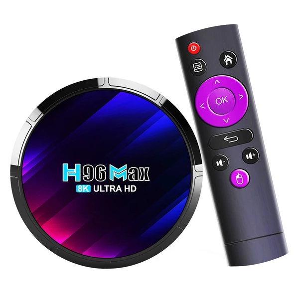 H96 Max RK3528 TV Box, Android 13 médialejátszó, 4GB RAM 32GB tárhely, 8K kimenet, WiFi 6, négymagos Cortex A53