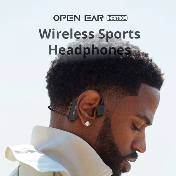 Coowoo OPEN EAR Bone-X1 csontvezetéses Bluetooth 5.2 fülhallgató, 7 órás üzemidő, sporthoz