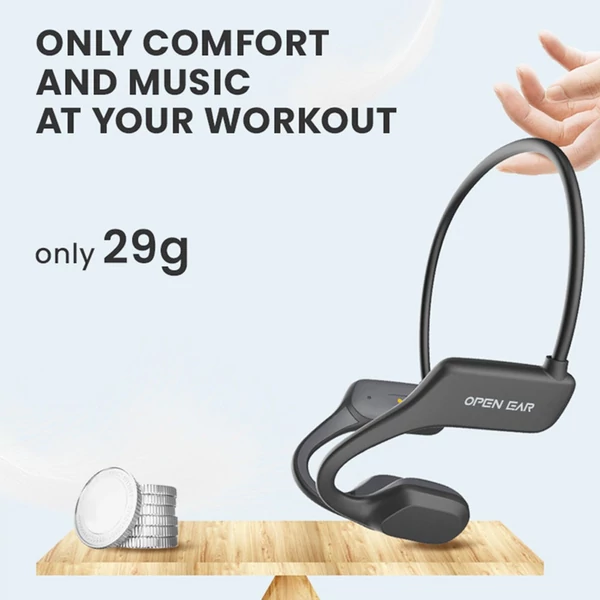 Coowoo OPEN EAR Bone-X1 csontvezetéses Bluetooth 5.2 fülhallgató, 7 órás üzemidő, sporthoz