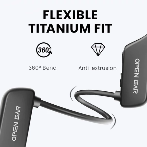 Coowoo OPEN EAR Bone-X1 csontvezetéses Bluetooth 5.2 fülhallgató, 7 órás üzemidő, sporthoz