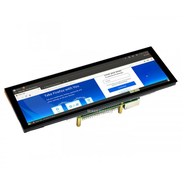 Waveshare 7.9" IPS érintőkijelző Raspberry Pi 4B/3B+/3A+/Zero 2W/CM4, 400x1280, HDMI, edzett üveg