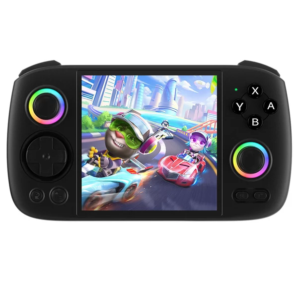 ANBERNIC RG Cube játékkonzol – Android 13, 8GB RAM, 128GB tárhely, 3.95" érintőkijelző, 5G WiFi, BT 5.0, 7 órás játékidő - fekete