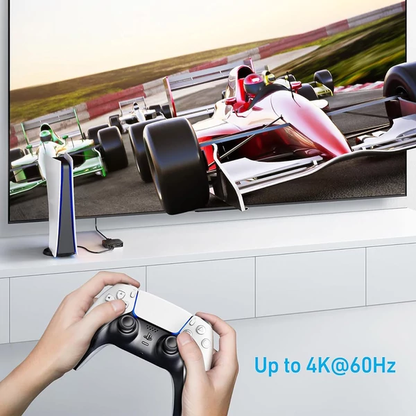 Anker 83H1 2x1 HDMI kapcsoló 4K@60Hz HDR-rel, 3D, Dolby, laptop, PC, Xbox, PS5/PS4 és projektor kompatibilitással