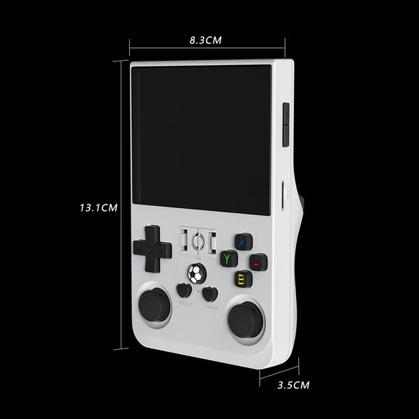 R36 Pro kézi játékkonzol 128GB kártyával, 30 000+ retro játék, 3.5" IPS kijelző, 30+ emulátor - kék 