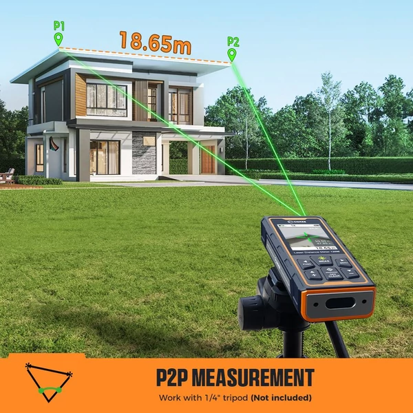 CIGMAN CD-120G Lézeres Távolságmérő – 4x Zoom Kamera, Bluetooth, 120m/393ft hatótáv, ±1,5mm pontosság, képmentés, iOS/Android app szakembereknek