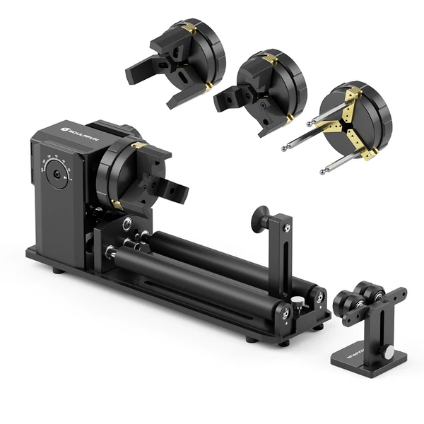 SCULPFUN RA Pro Max 4 az 1-ben lézeres forgatómodul hengerek és szabálytalan alakú tárgyak gravírozásához