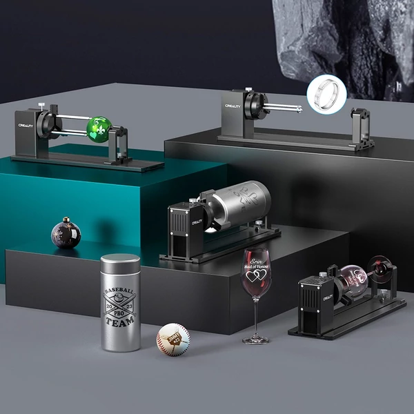 Creality Rotary Kit Pro ívelt felülethez, kizárólag Creality lézerekkel kompatibilis