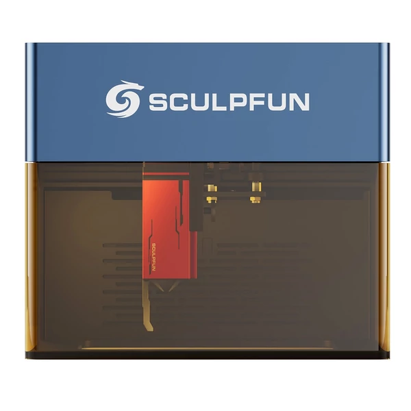 SCULPFUN iCube Pro Max 10W lézergravírozó, 0.08mm pontosság, gyors 10000mm/perc, cserélhető lencse, füstszűrő, app vezérlés