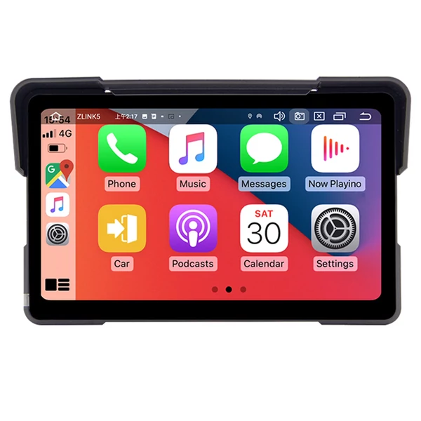 SJ5005 5" motorkerékpár CarPlay kijelző, IPS HD érintőképernyő, vízálló IPX6, GPS, DVR kamera, Bluetooth 5.0, TF kártya