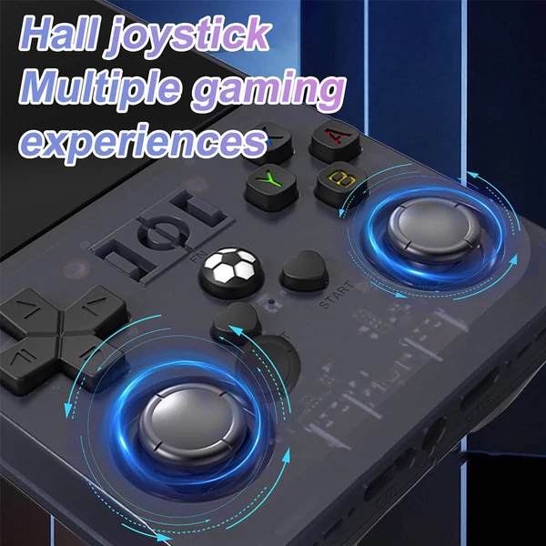 R36 Max kézi játékkonzol, 64GB kártya, 20000+ játék, 4" IPS kijelző, Linux, 30+ emulátor, 6 órás játékidő - kék