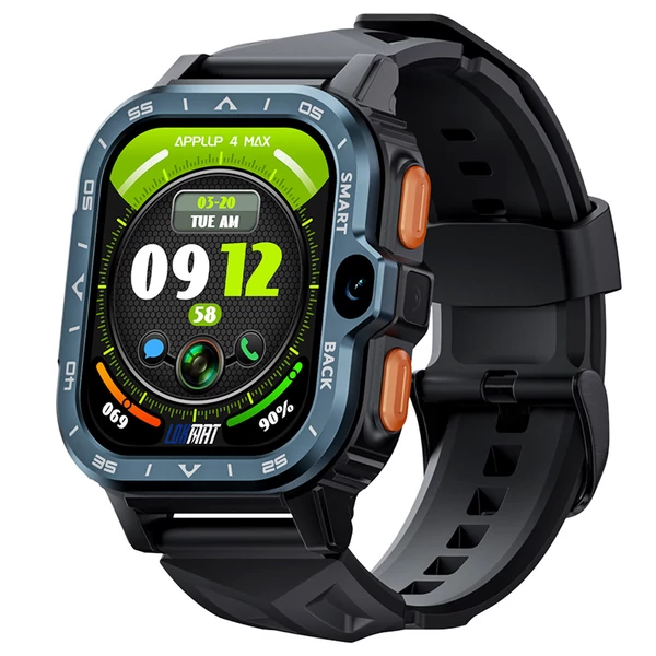 LOKMAT APPLLP 4 MAX Android okosóra, fitnesz karkötő, 2.02'' érintőkijelző, 2GB RAM 16GB tárhely, dupla kamera - fekete