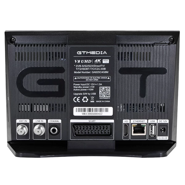 GTMEDIA V8 UHD 4K műholdvevő, DVB-S/S2/S2X, DVB-T/T2/ISDB-T/Kábel/ATSC, beépített WiFi, CA kártya támogatás