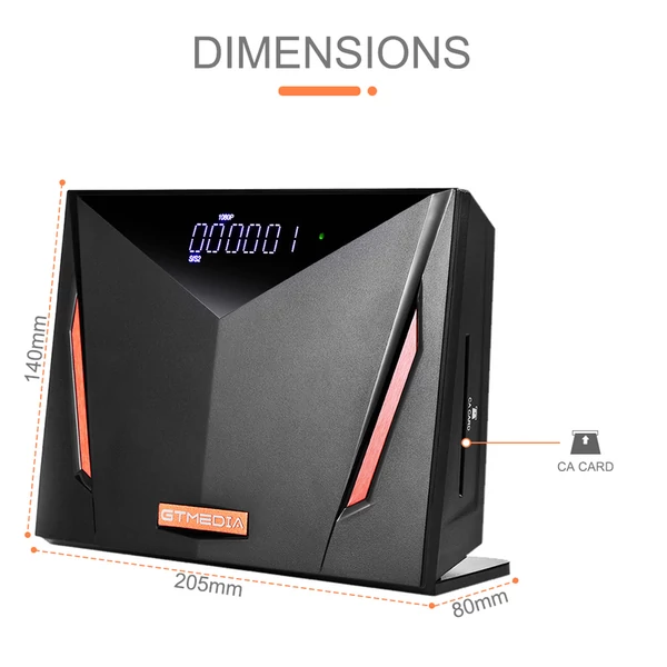 GTMEDIA V8 UHD 4K műholdvevő, DVB-S/S2/S2X, DVB-T/T2/ISDB-T/Kábel/ATSC, beépített WiFi, CA kártya támogatás