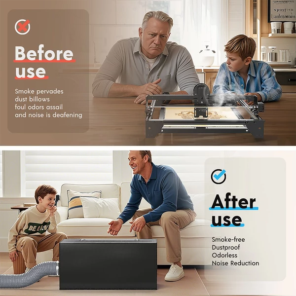 LONGER RAY5: Szellőzővel ellátott burkolat 700×700×300mm