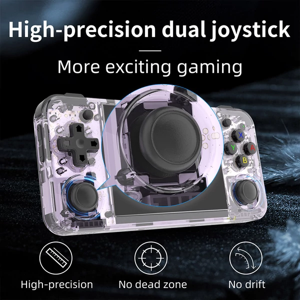ANBERNIC RG35XX H retro játékkonzol 32GB+64GB, 5000+ játék - Lila