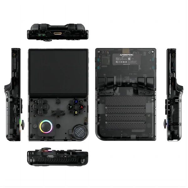 ANBERNIC RG40XXV retro játékkonzol, 5000+ játék, 32GB+64GB, 4" IPS kijelző, WiFi, Bluetooth, 6 óra üzemidő - Fekete