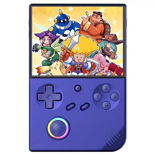 ANBERNIC RG40XXV retro játékkonzol, 5000+ játék, 32GB+64GB, 4" IPS kijelző, WiFi, Bluetooth, 6 óra üzemidő - Kék
