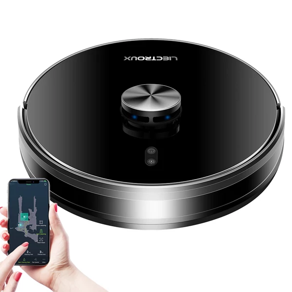 Liectroux X6 robotporszívó, 6500Pa szívóerő, LDS lézeres navigáció, 235ml víztartály, 400ml portartály, 5 térkép mentés, 2600mAh akkumulátor, app/hangvezérlés