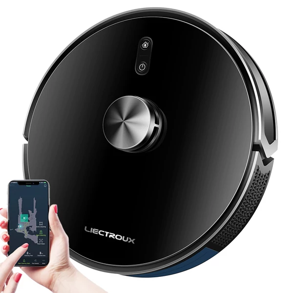 Liectroux X6 robotporszívó, 6500Pa szívóerő, LDS lézeres navigáció, 235ml víztartály, 400ml portartály, 5 térkép mentés, 2600mAh akkumulátor, app/hangvezérlés