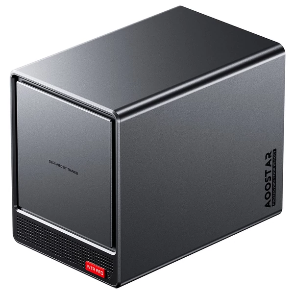 AOOSTAR WTR Pro NAS mini PC – AMD Ryzen 7 5825U, 8 mag, 16GB RAM, 512GB SSD, 4K kijelző, WiFi 6, Bluetooth 5.2, 2.5G LAN