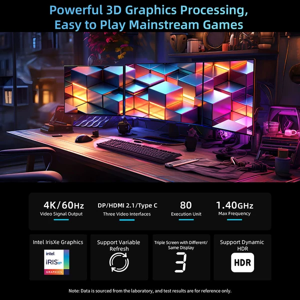 BMAX B9 Plus Mini PC – Intel Core i5-1250P, 24GB RAM, 512GB SSD, 4K tripla kijelző, WiFi 6, BT 5.2, kompakt hűtés