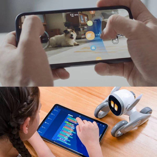 Loona EPP3.0 mesterséges intelligenciás robotkutya GPT-4-el, hang- és gesztusvezérléssel, interaktív játék gyerekeknek, otthoni felügyelet, töltőállomással