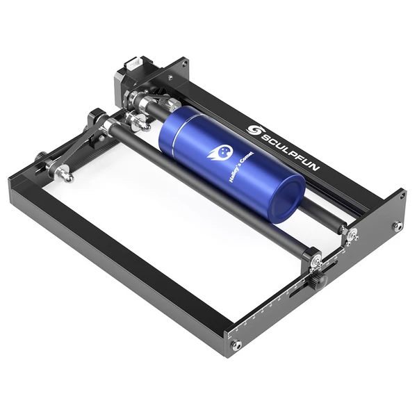 SCULPFUN S9 Pro 10W lézergravírozó + forgató henger + H44 gravírozó asztal – precíz vágás és gravírozás otthonra