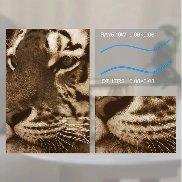 LONGER RAY5 10W lézergravírozó gép + gravírozó asztal + forgató henger