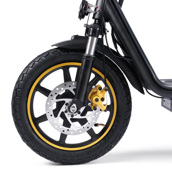 TWOFISH M5 Elite-E EEC elektromos roller üléssel és kosárral, 500W motor, 48V 13Ah akku, 40km/h, 30km hatótáv - Fekete