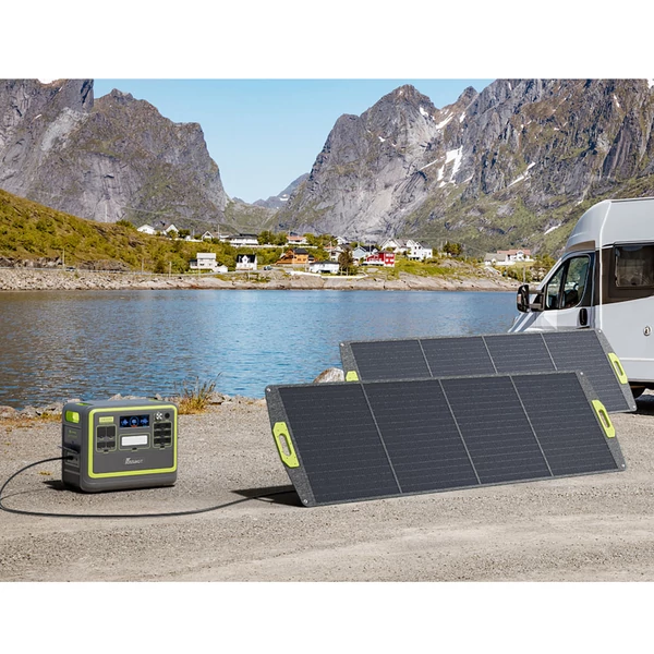 FOSSiBOT SP200 (Új) 200W összecsukható napelem, 23,4% hatékonyság, ETFE bevonat, állítható támasz, otthonra, lakóautóhoz, kempinghez, áramszünetre – Zöld