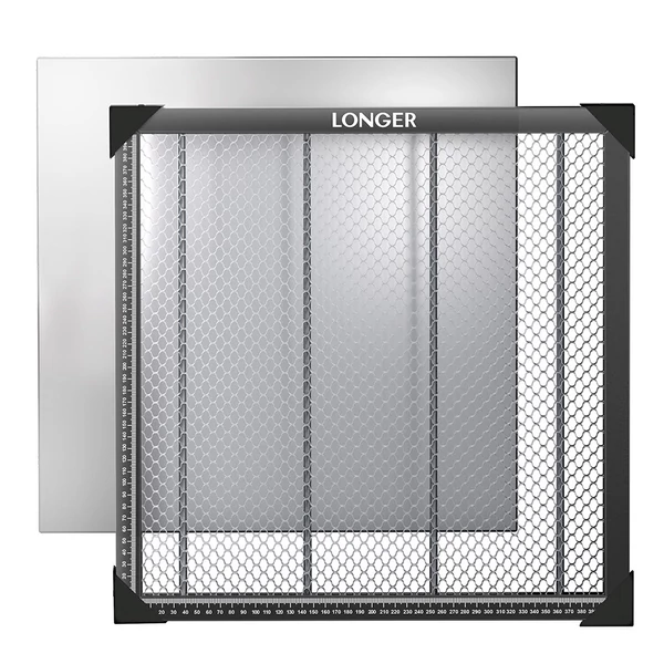 LONGER Lézerágy 440×440×22 mm – precíziós munkalap lézervágókhoz
