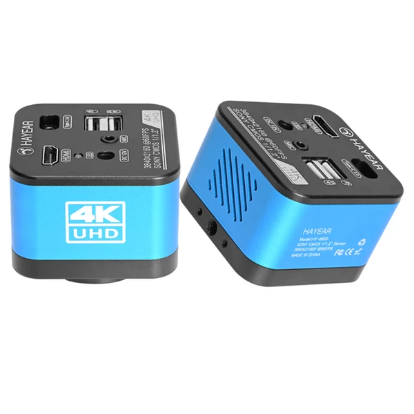 HAYEAR HY-6800 4K mikroszkóp kamera 60FPS-el, ipari digitális C-Mount kamera forrasztáshoz, PCB és telefonjavításhoz