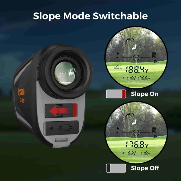 CIGMAN CT-800Y 800 m Golf Távmérő – 6x nagyítás, zászlórúd-zár, mágneses pánt, USB-s újratölthető