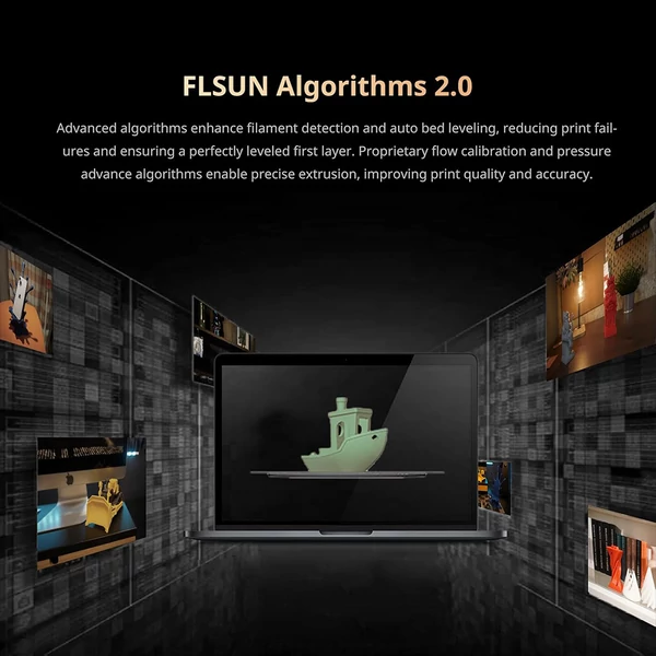 FLSUN S1 Pro 1200mm/s ultrasz gyors Delta 3D nyomtató, 320×320×430mm, AI felismerés, automata szintezés, Klipper, 350℃ fém hotend, okos fűtés, filament szárító