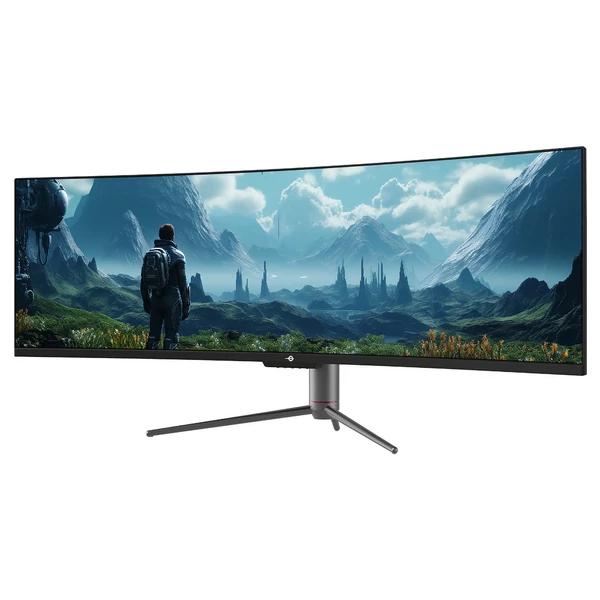TITAN ARMY C49SHC 49” ívelt gaming monitor, 144Hz, 32:9 ultraszéles, 3840×1080, USB-C, HDMI, PBP/PIP, Adaptive-Sync, 65W töltés